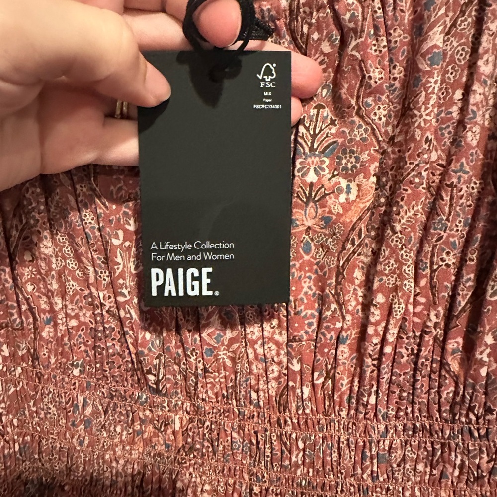 NWT PAIGE Gisela Tiered-hem Midi Dress - Picture 7 of 12